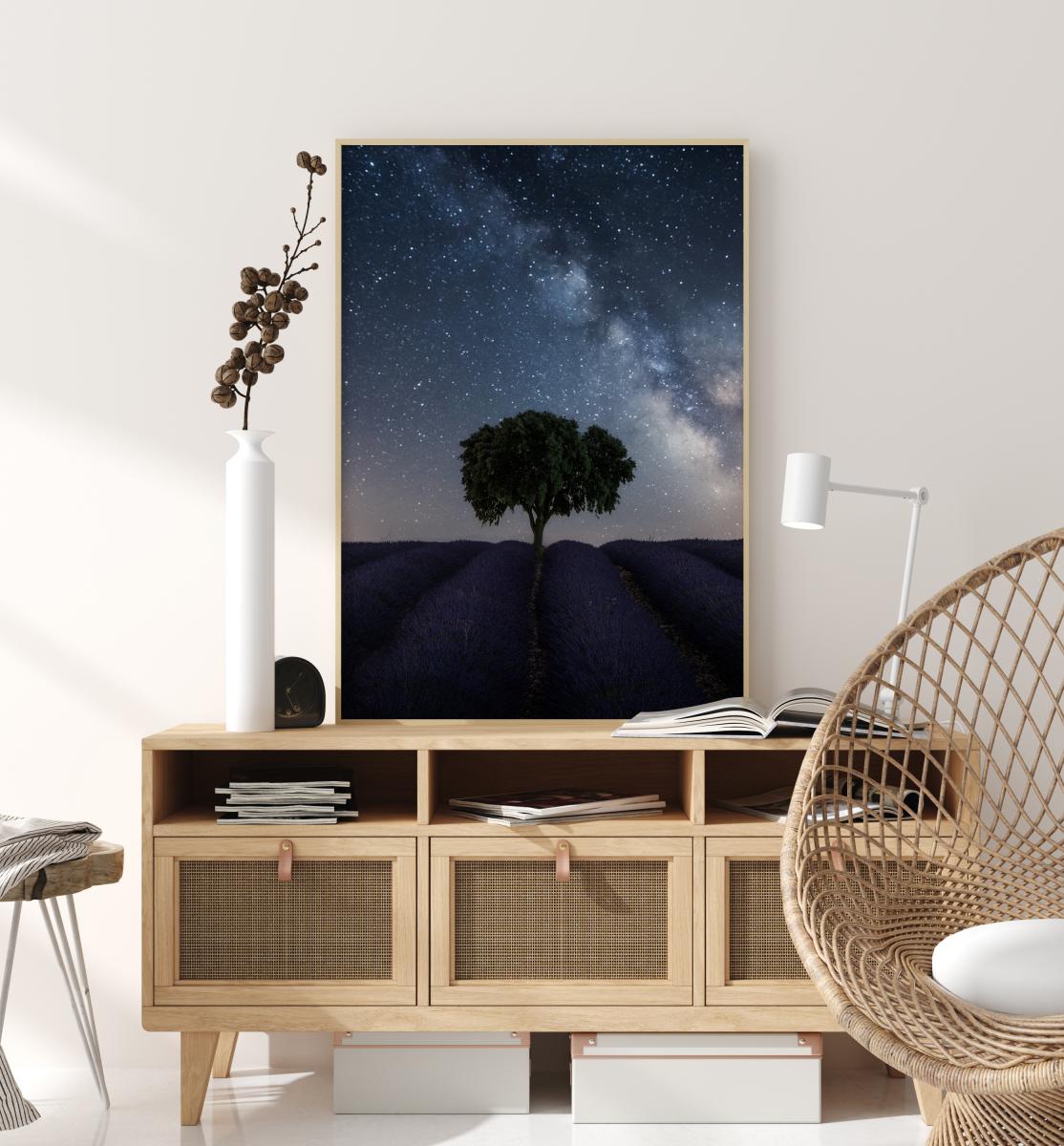 Tree And Milky Way Poster