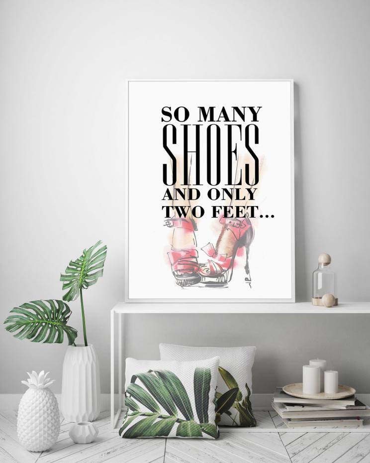 So many shoes - 50x70 cm Poster