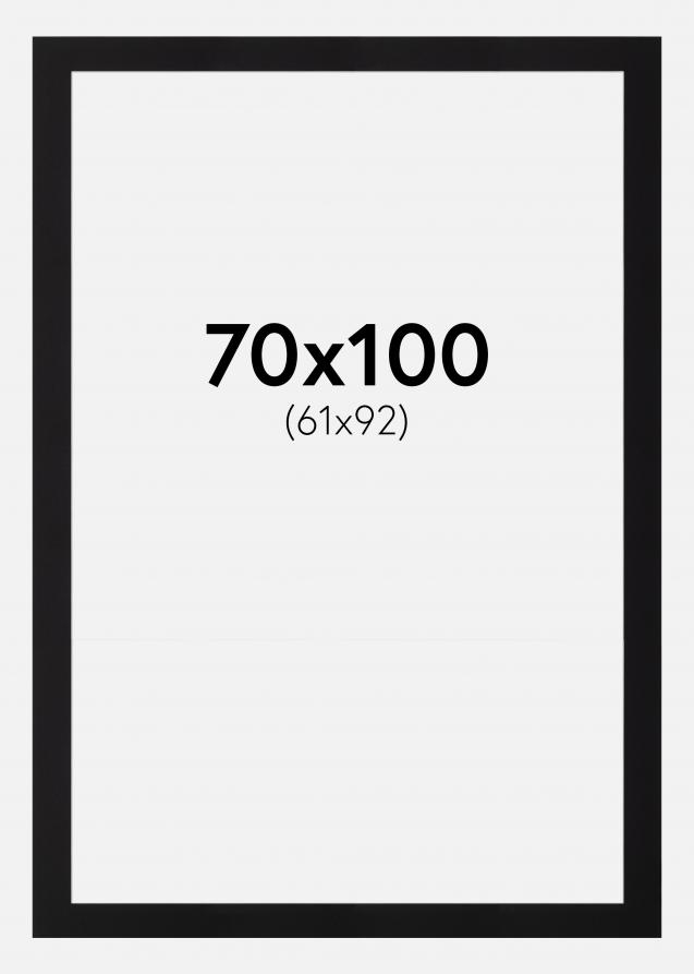 Passepartout Svart Standard (Vit kärna) 70x100 cm (61x92)