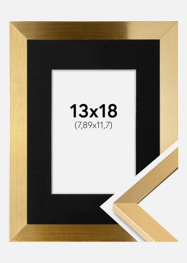 Ram Selection Guld 13x18 cm - Passepartout Svart 3,5x5 inches