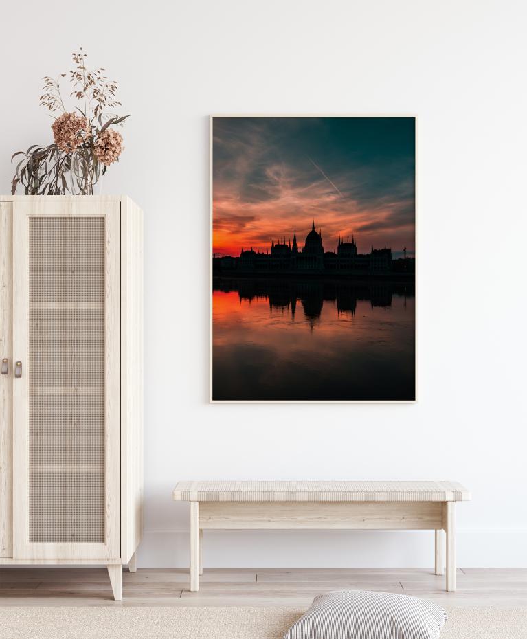 Sundown Over City Poster