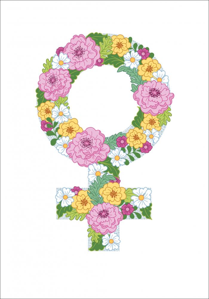 Feminist flower multi Poster
