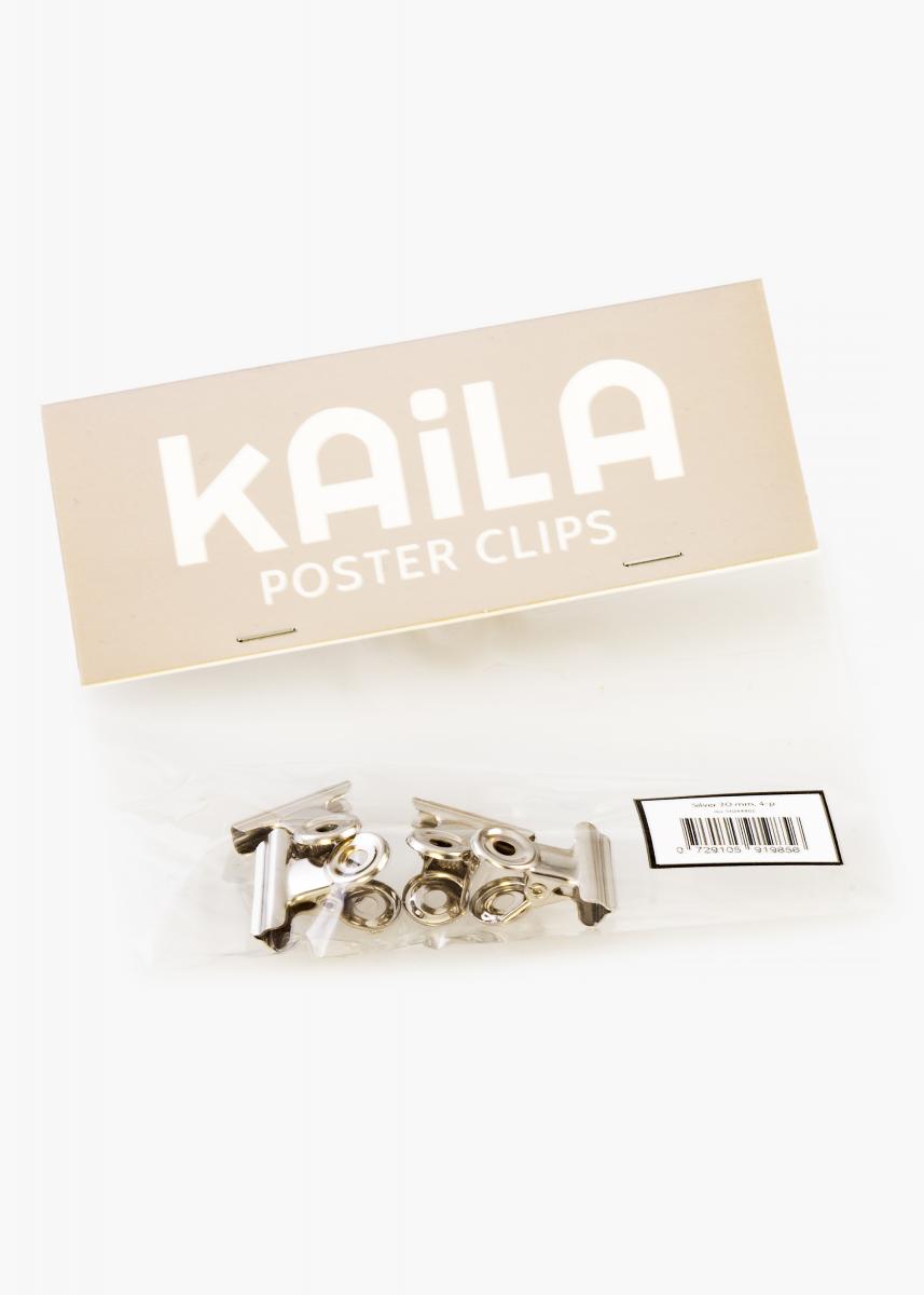 KAILA Poster Clip Silver 20 mm - 4-p