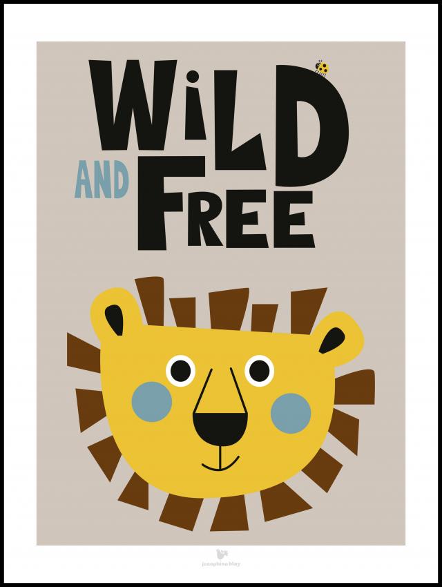 Wild and Free - Beige Poster