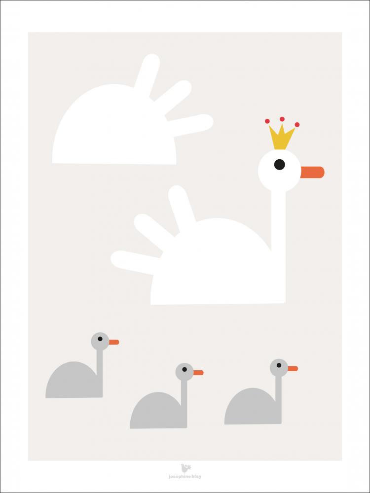 Swan - Beige Poster