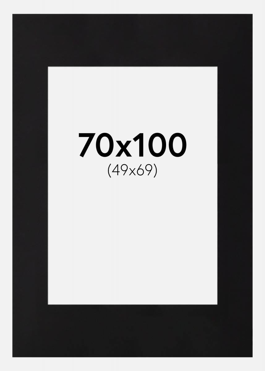 Passepartout Svart (Vit kärna) 70x100 cm (49x69)