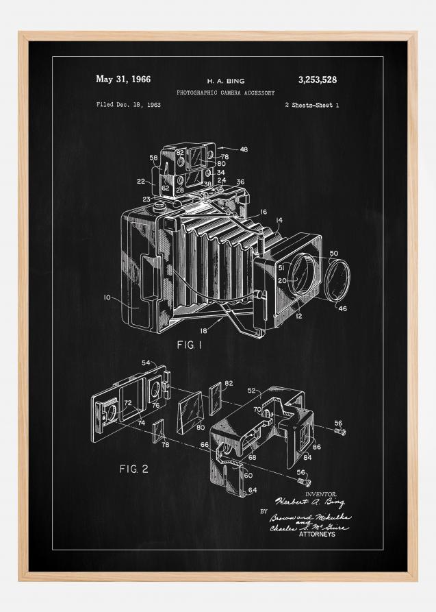 Patent Print - Photographic Camera - Black Poster