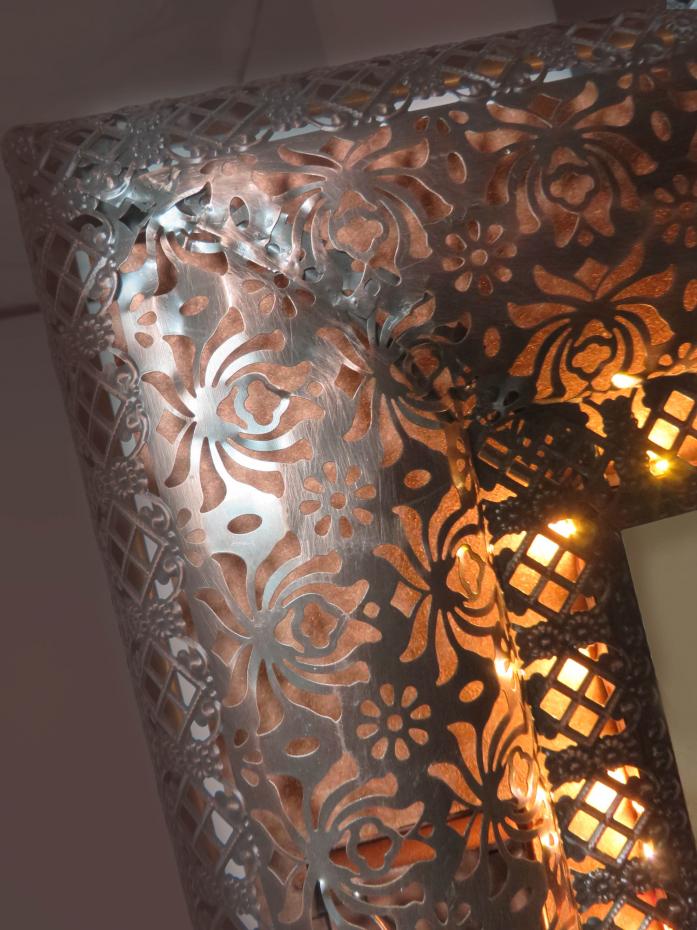Spegel Marrakesh Rectangular LED Metal Brons 74x94 cm