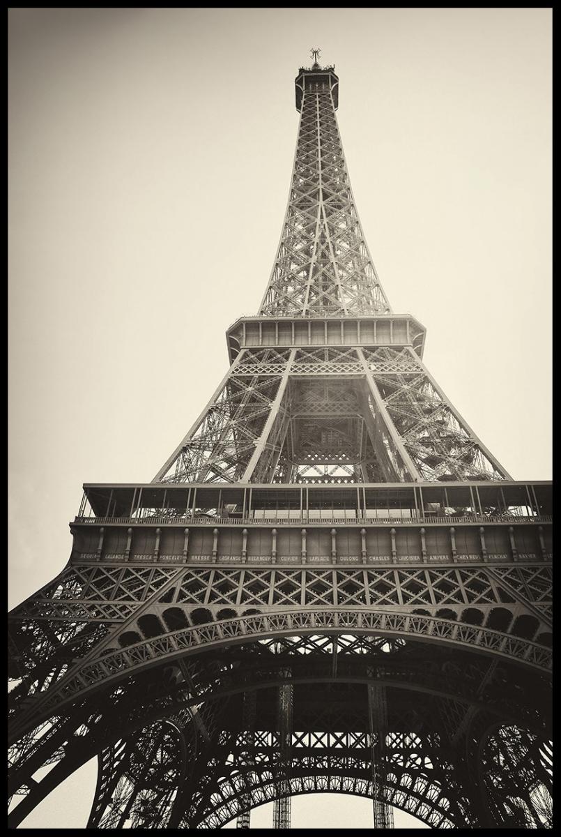 Eiffel tower II Black & White - 50x70 cm Poster