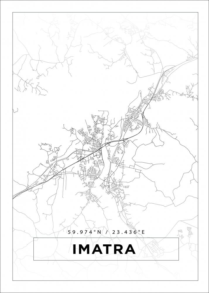 Karta - Imatra - Vit Poster