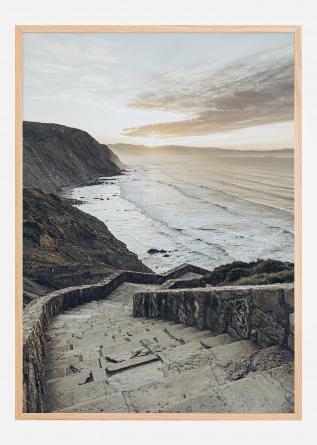 Stairs to the ocean Poster