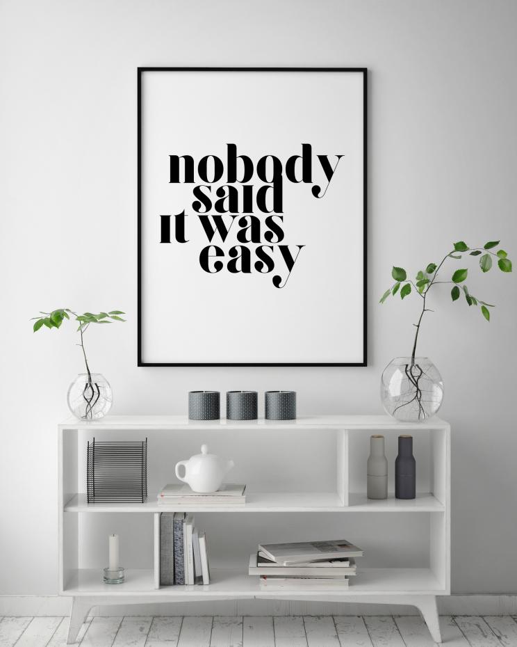 Nobody said it was easy Poster
