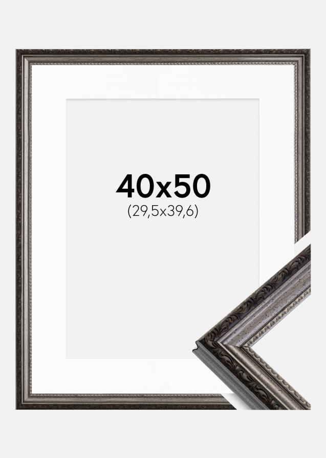 Ram Abisko Silver 40x50 cm - Passepartout Vit 12x16 inches