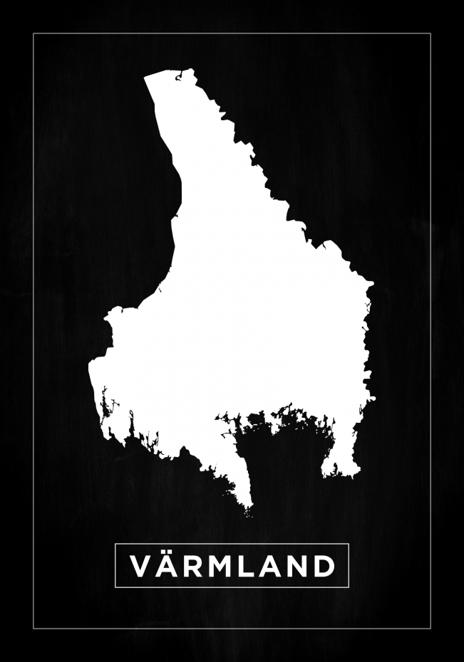Karta - Vrmland - Svart Poster