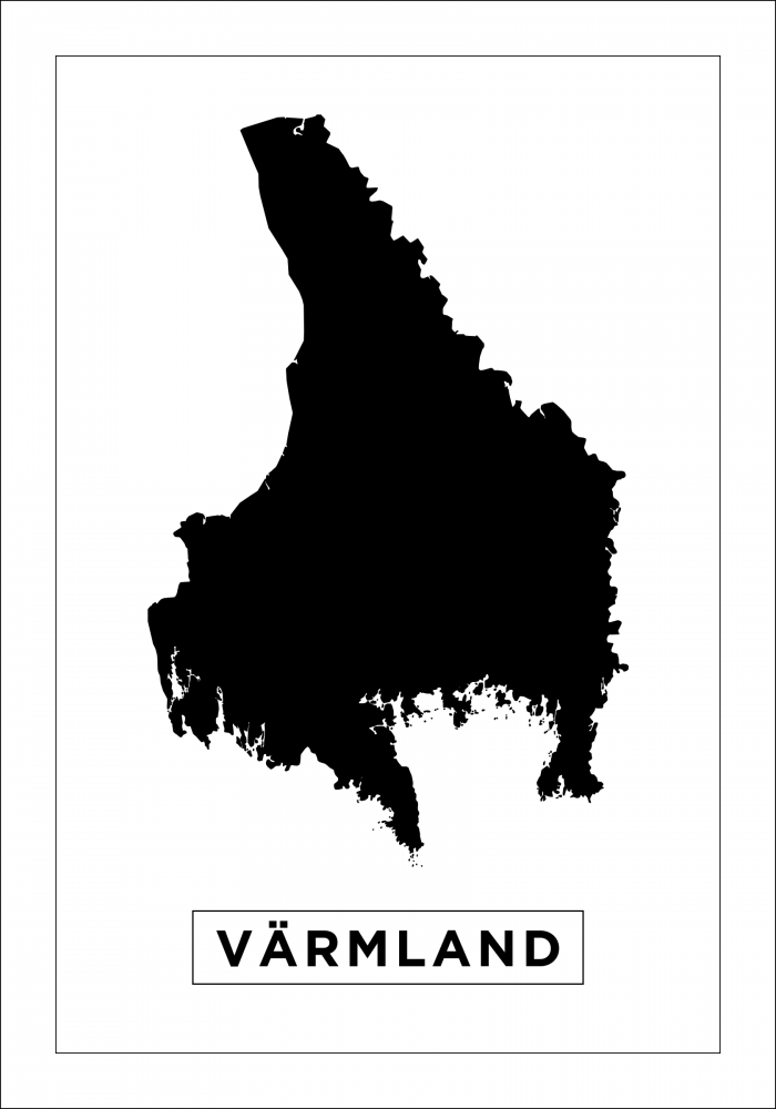 Karta - Vrmland - Vit Poster