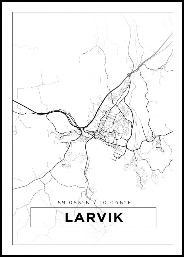 Karta - Lavrik - Vit Poster