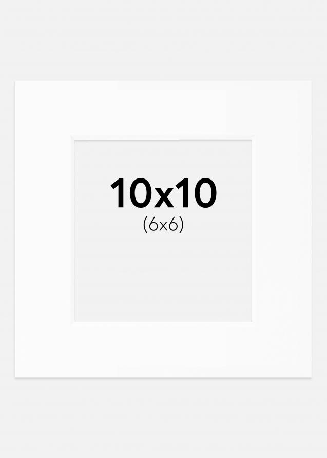 Passepartout Vit Standard (Vit kärna) 10x10 cm (6x6)