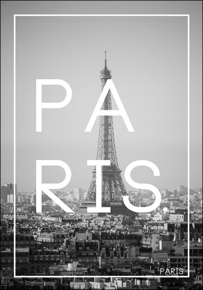 Paris II Black & White - 50x70 cm Poster