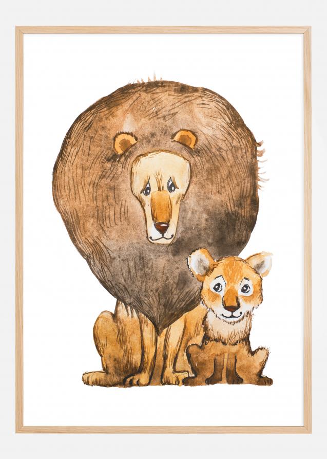 Lion Family Poster
