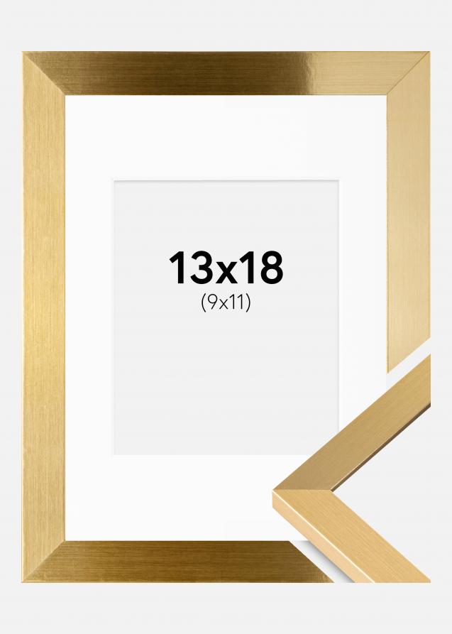Ram Selection Guld 13x18 cm - Passepartout Vit 10x12 cm