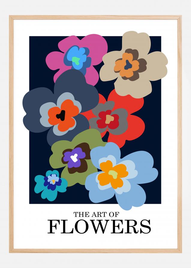 The Art Of Flowers Blue Poster