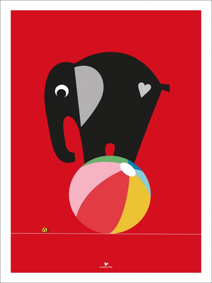 Elephant - Red Poster