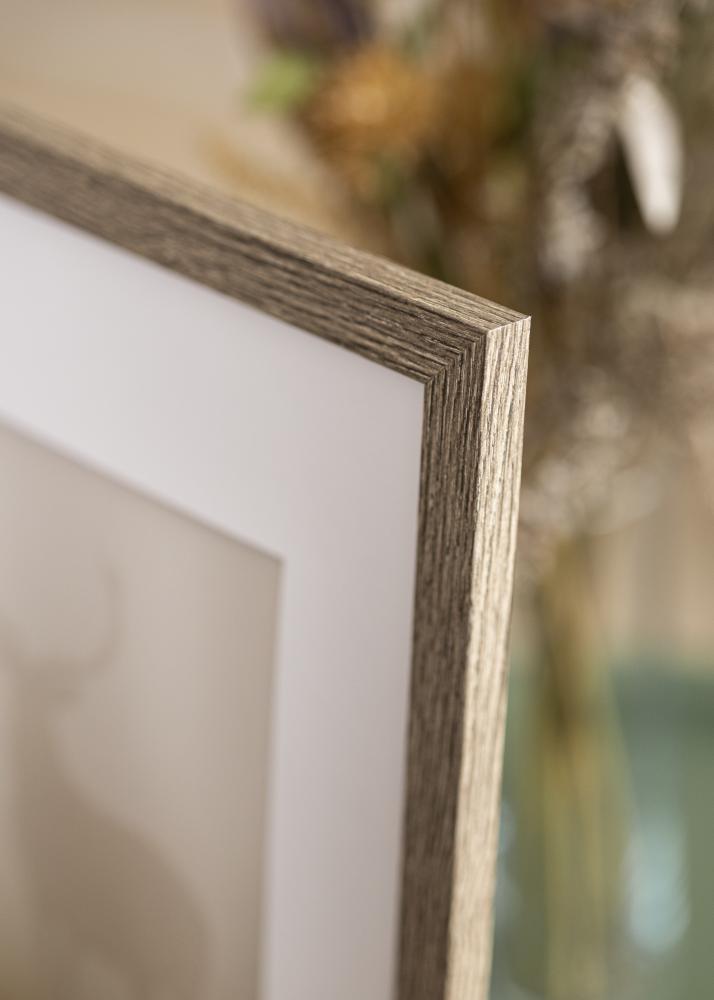 Ram Stilren Akrylglas Dark Grey Oak 60x80 cm