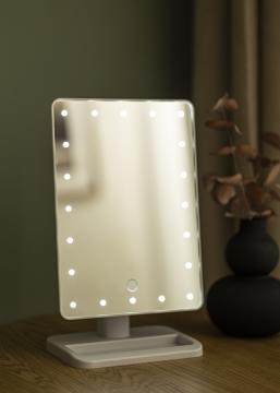 KAILA Sminkspegel LED m. Bluetooth-högtalare Vit 18x30 cm