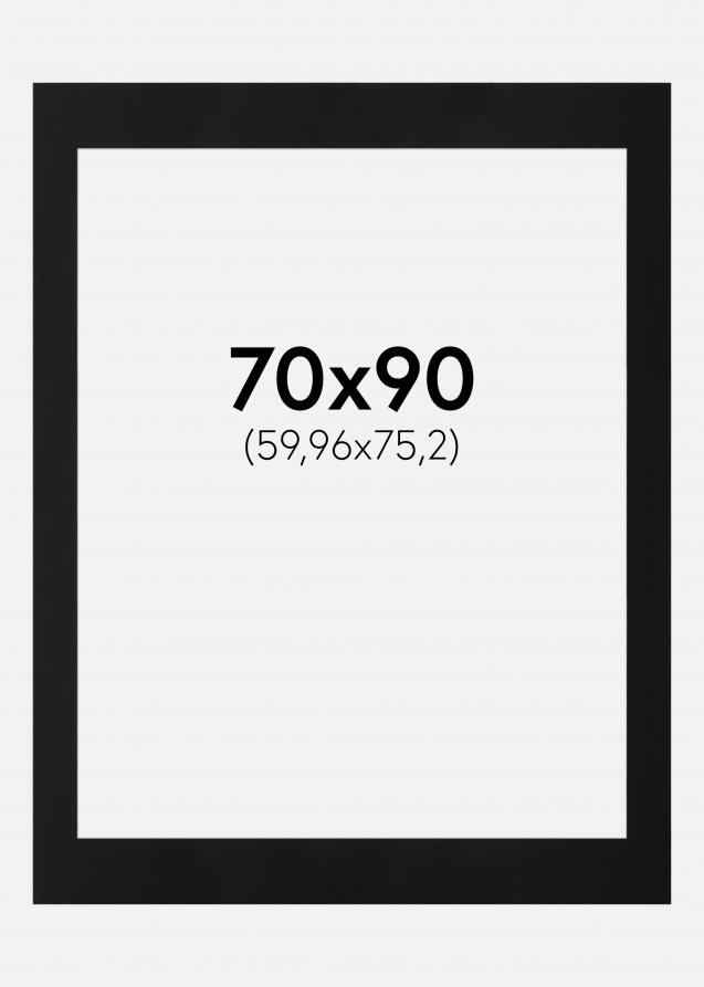 Passepartout Svart Standard (Vit kärna) 70x90 cm (59,96x75,2)