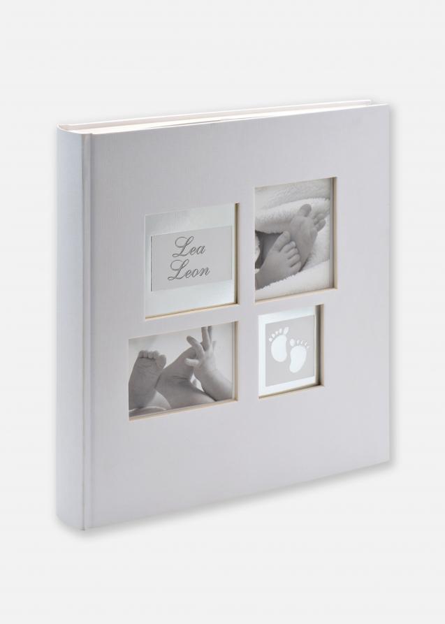 Little Foot Album Gråvit - 28x30,5 cm (60 Vita sidor / 30 blad)