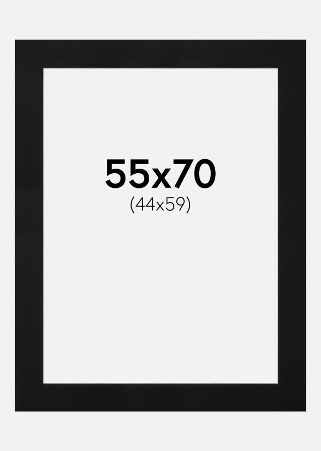 Passepartout Svart Standard (Vit kärna) 55x70 cm (44x59)