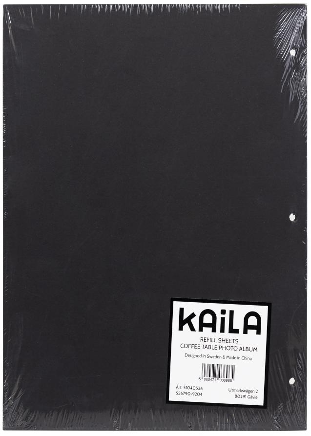 KAILA Refill Sheets - Coffee Table Photo Album 30 pcs - Black