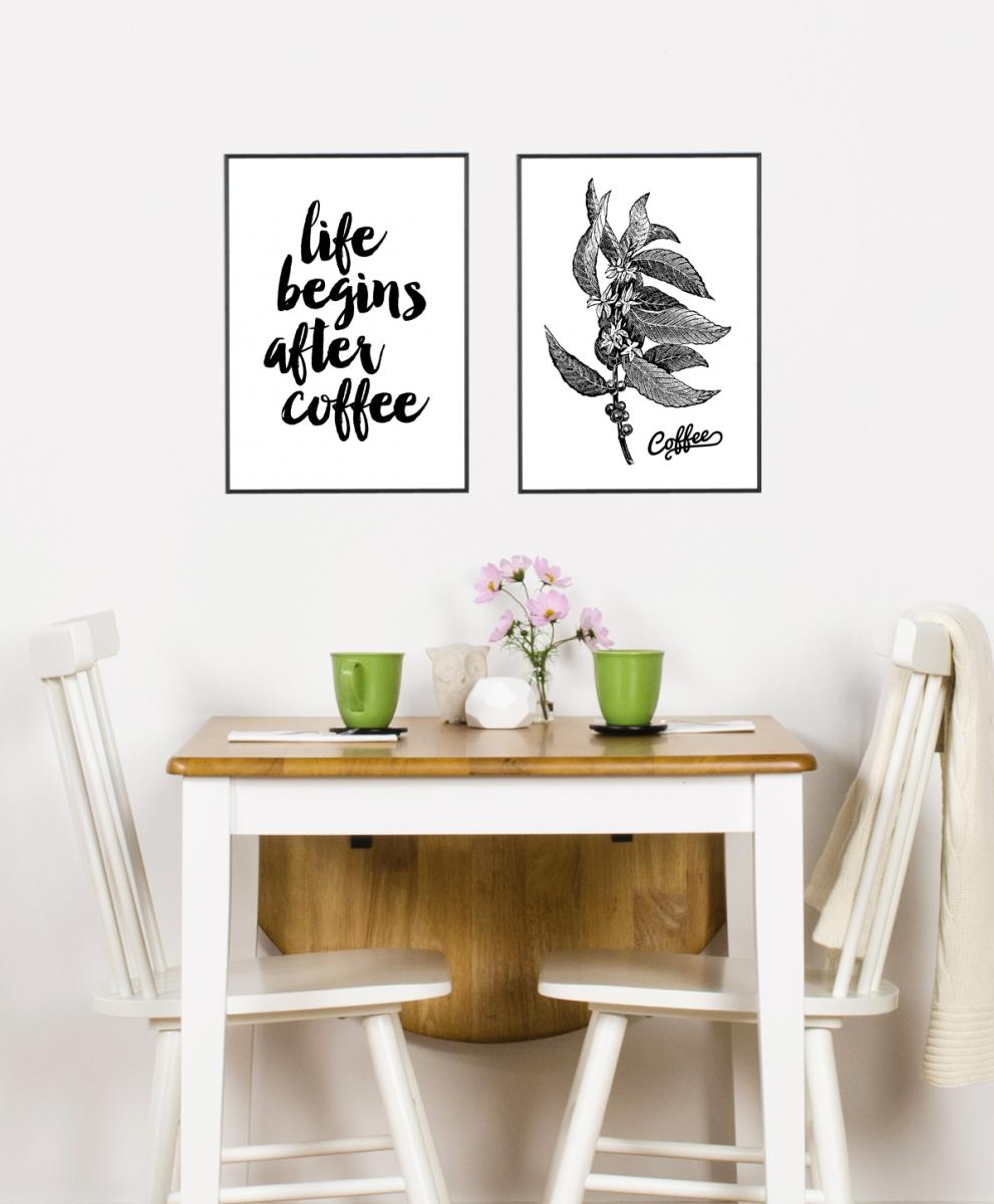 Life begins after coffee Poster