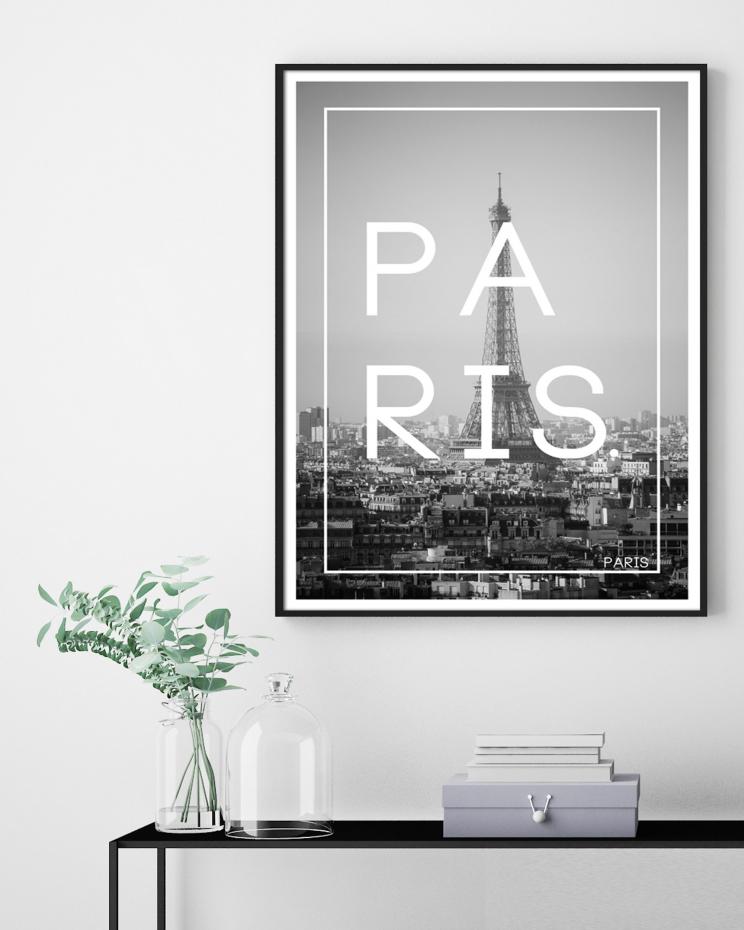 Paris II Black & White - 50x70 cm Poster