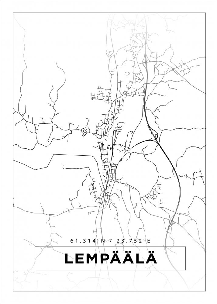 Karta - Lempl - Vit Poster
