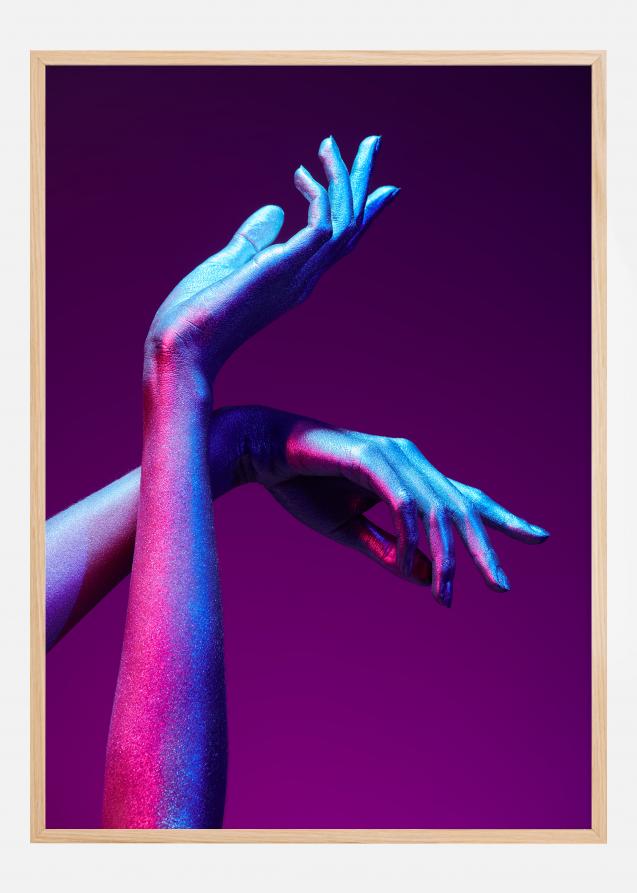 Purple Hands Poster