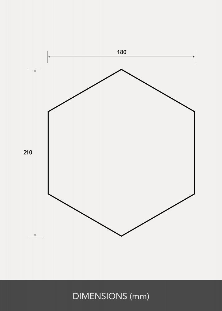 Spegel Set Hexagon 18x21 cm - 5 St