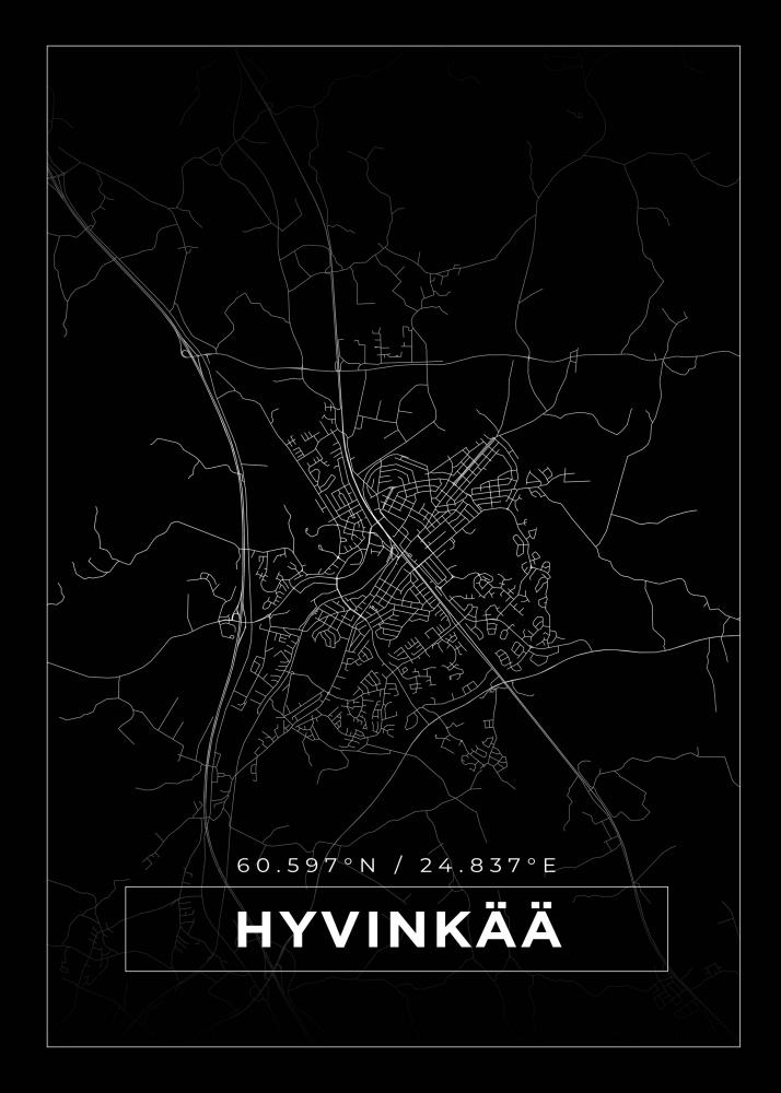 Karta - Hyvink - Svart Poster