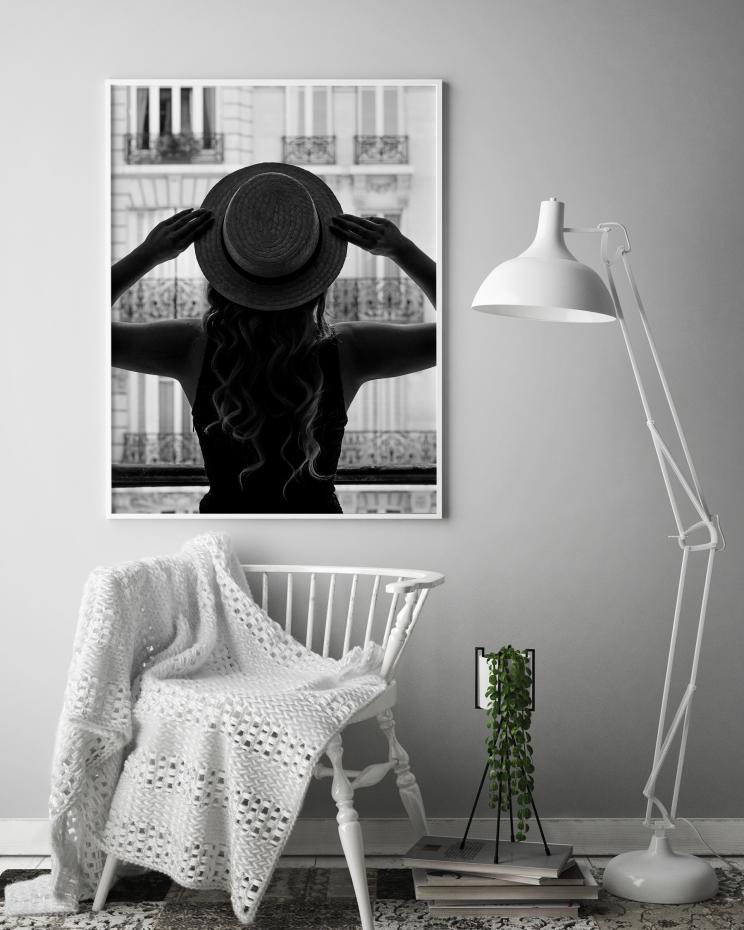 Girl with Hat 50x70 cm Poster