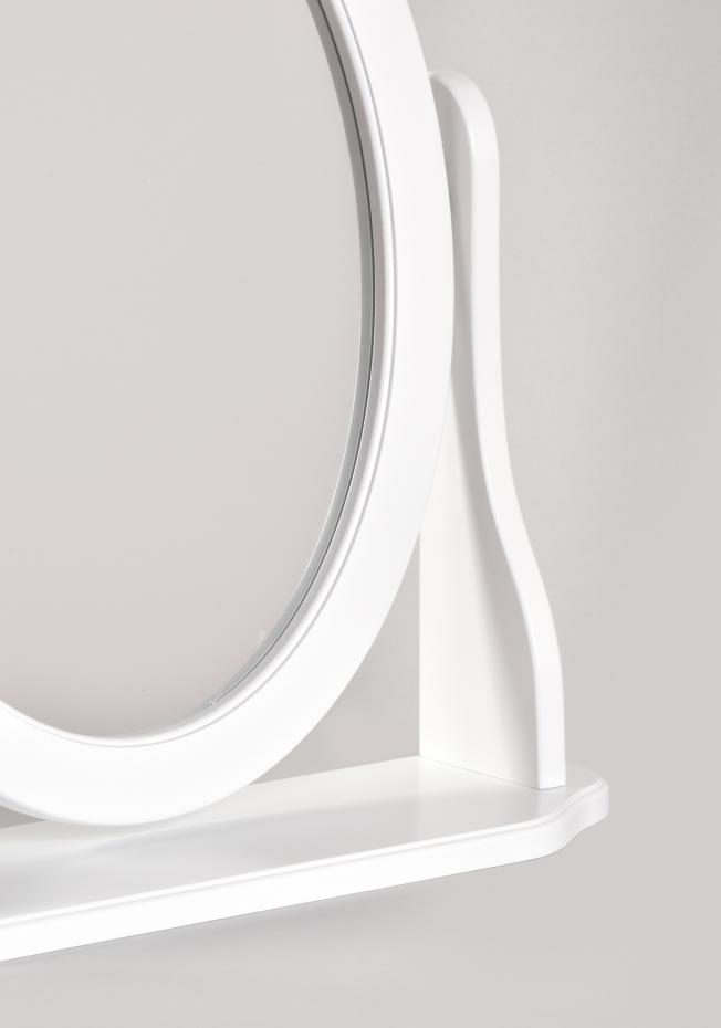 Spegel Bella Oval Dressing Table Vit 46x49x12 cm