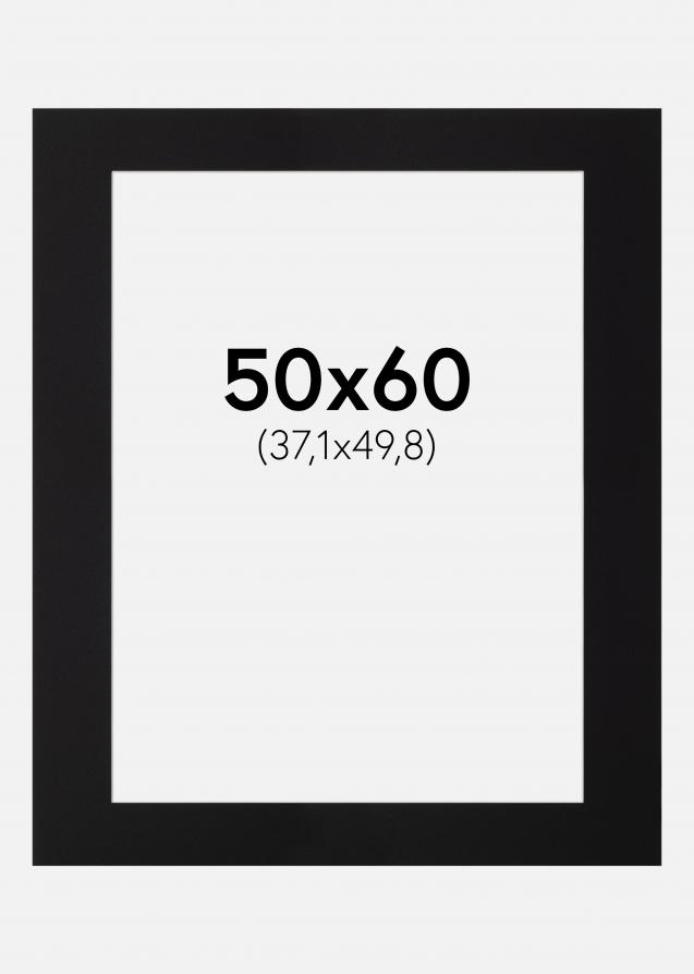 Passepartout Svart (Vit kärna) 50x60 cm (37,1x49,8)