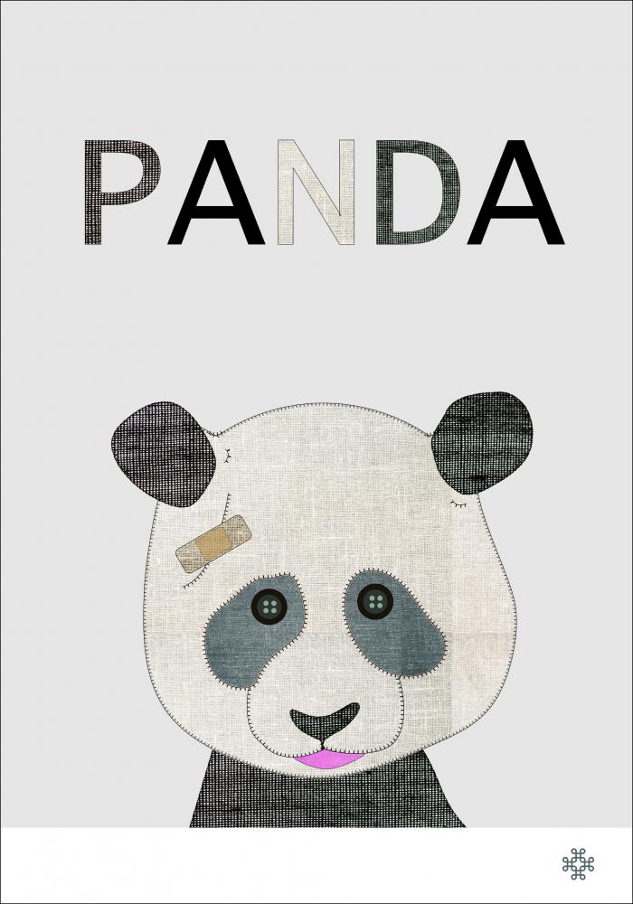 Fabric panda Poster