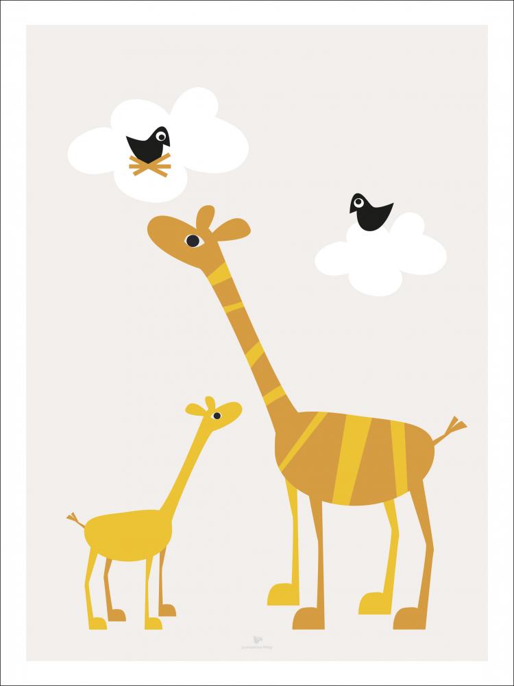 Giraffe - Beige Poster