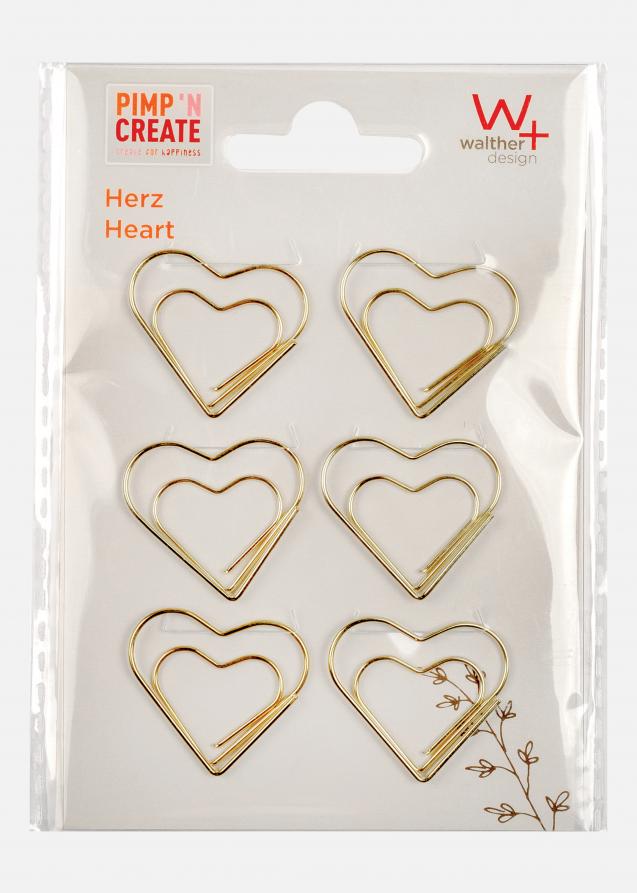 PAC Metall Paperclip Heart Guld