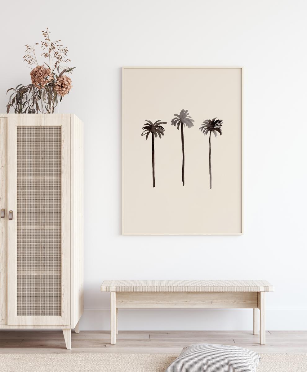 Palm Trees Ink Poster