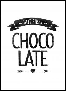 But first chocolate Retro Poster