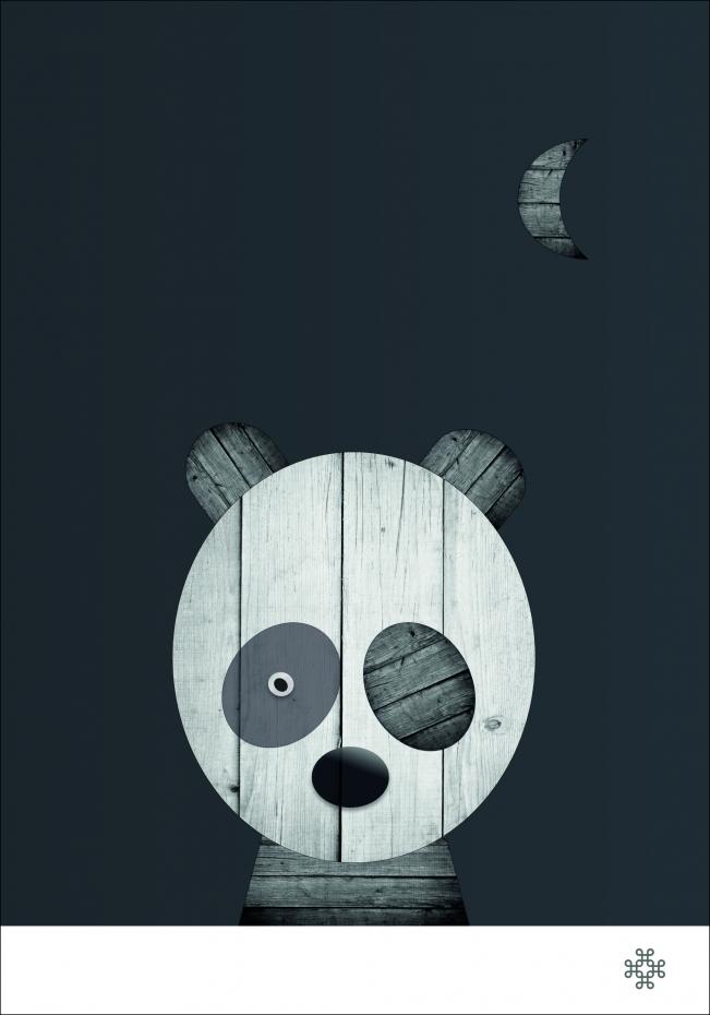 Wood panda Poster