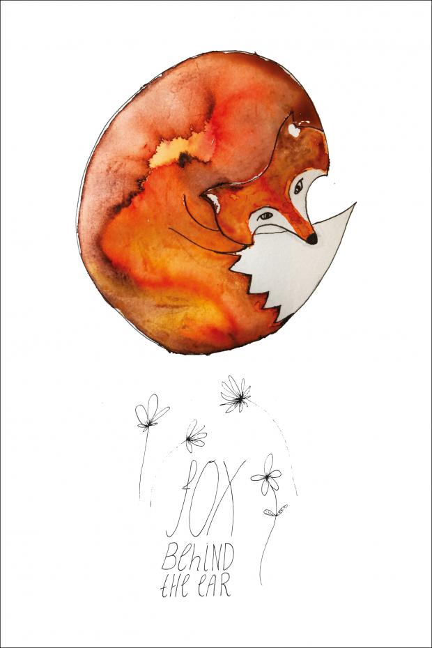 Fox behind the ear Poster