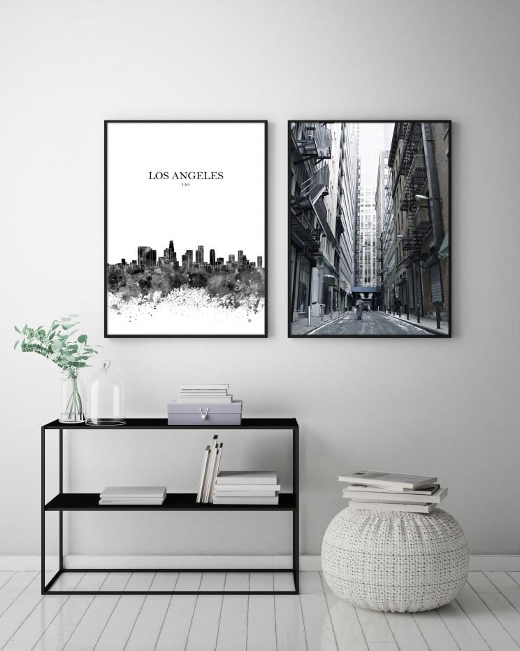 City Street I Black & White - 50x70 cm Poster
