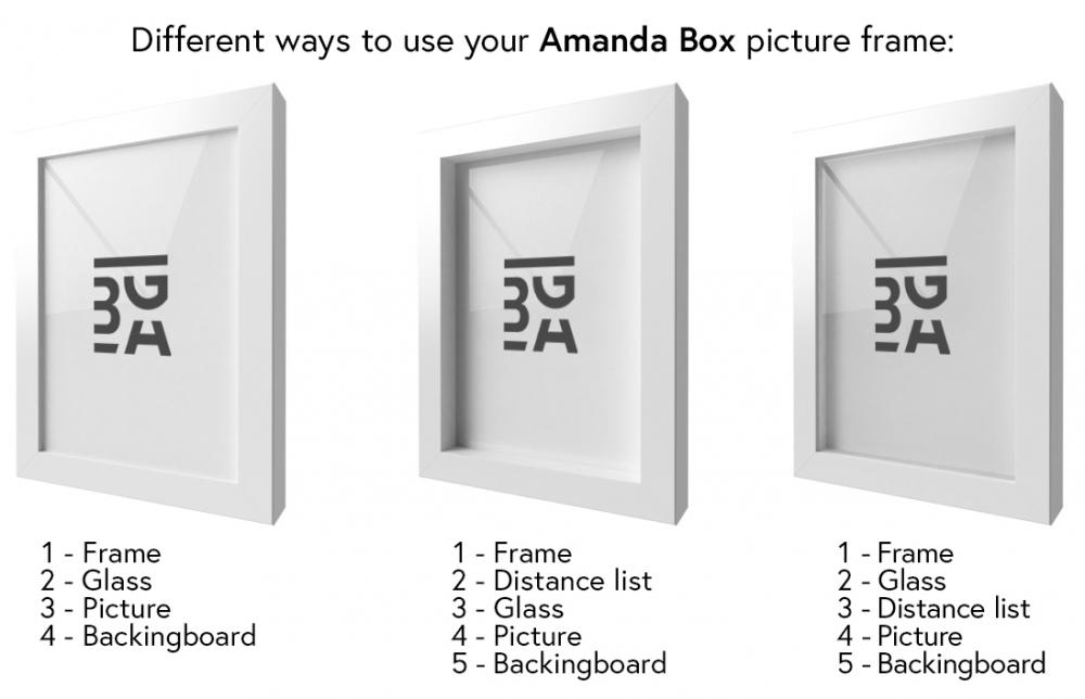 Ram Amanda Box Vit 56x71 cm